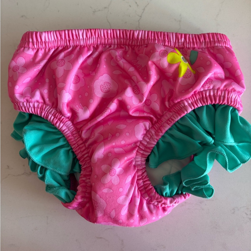 Pink and Green Kids Swim Diaper